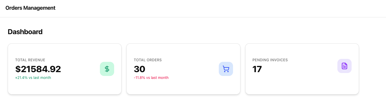 CaterEngine partner dashboard showing revenue, orders, and invoices